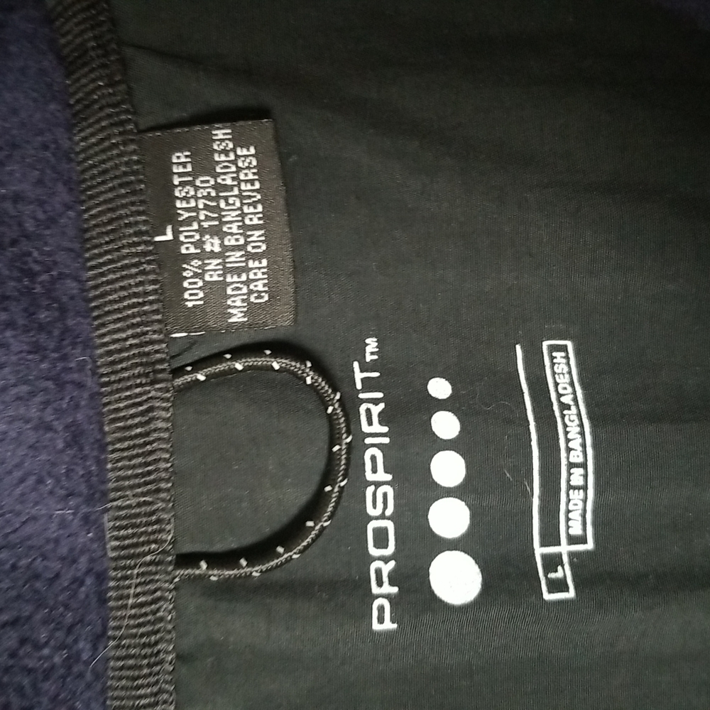 PROSPIRIT Fleece Dark Blue Mens Large Jacket - Picture 2 of 12